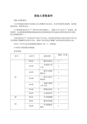 投标人资格条件.docx